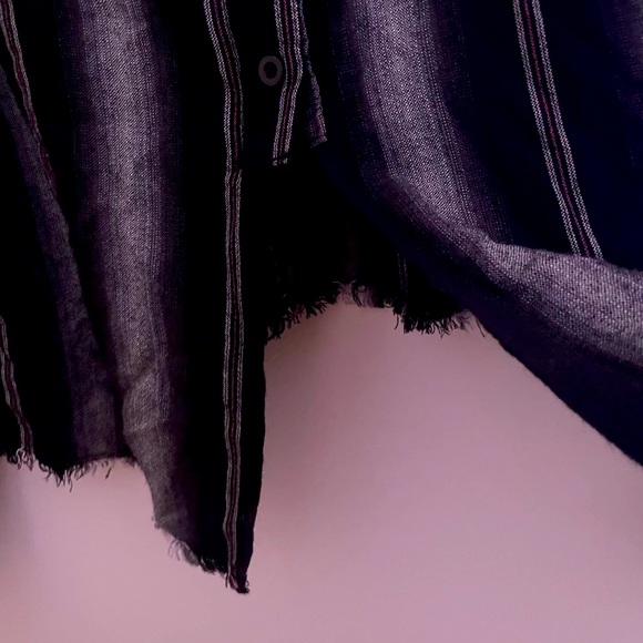 Bella Dahl Black Striped Button Down Shirt - Picture 14 of 15